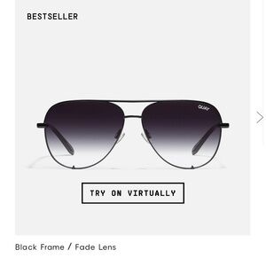 Quay Black HIGHKEY Aviator Sunglasses